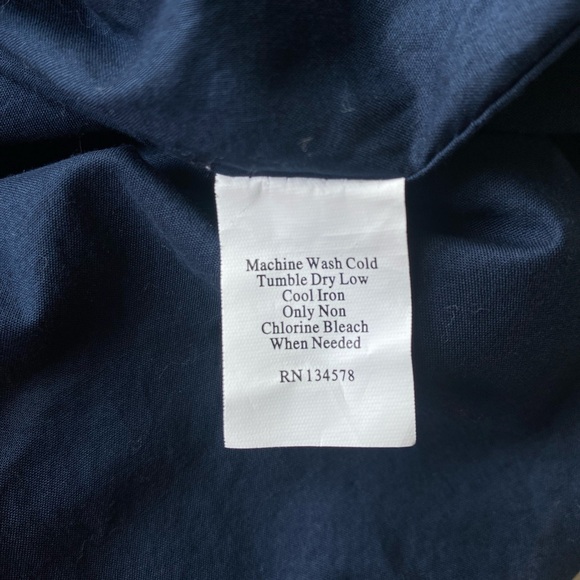 Vineyard Vines Ric Rac Strapless Dress Navy Pink Trim Party Cotton Blend sz 2 - Picture 6 of 13